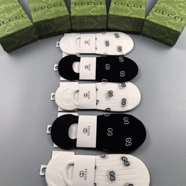 réplica,joyas,joyería,1:1,replica,fake,lujo,barato El sitio web oficial de GUCCI lanza simultáneamente el modelo más vendido en los principales mostradores, calidad de algodón puro, 5 pares en una caja (A3A2)