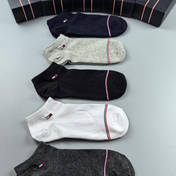réplica,joyas,joyería,1:1,replica,fake,lujo,barato TOMMY HILFIGER nuevo estilo puro algodón, cómodo y transpirable, desodorante fuerte y antibacteriano, 5 pares en una caja (9317)