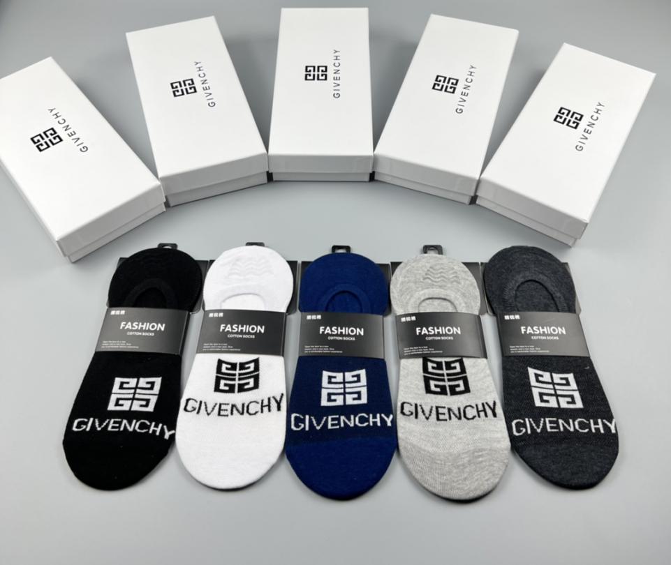 réplica,joyas,joyería,1:1,replica,fake,lujo,barato réplica,joyas,joyería,1:1,replica,fake,lujo,barato Calidad de puro algodón de Givenchy, cómodo para los pies, absorbente del sudor y muy transpirable, 5 pares en una caja (4EA8)