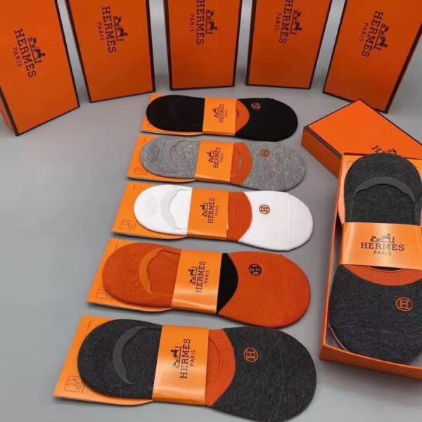 réplica,joyas,joyería,1:1,replica,fake,lujo,barato Los calcetines invisibles HERMES son muy versátiles, absorben el sudor, antibacterianos, transpirables y desodorantes (321B)