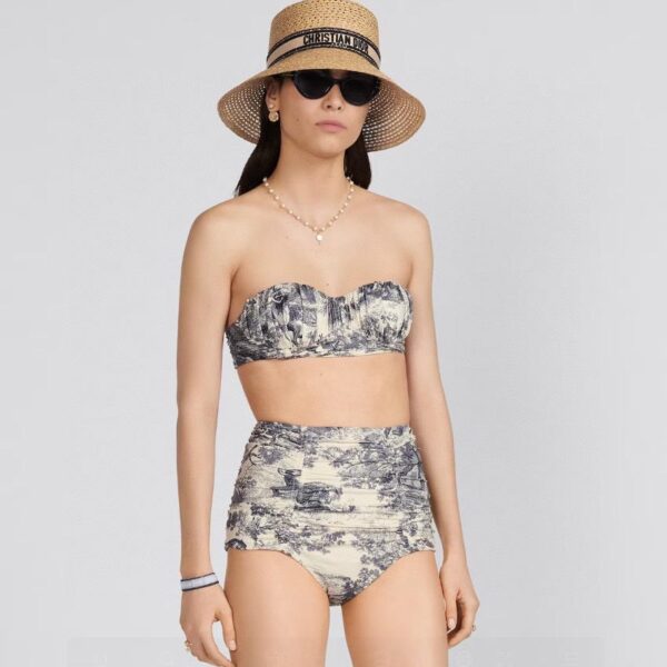 réplica,joyas,joyería,1:1,replica,fake,lujo,barato Bikini bandeau Dior separado con tirantes extraíbles