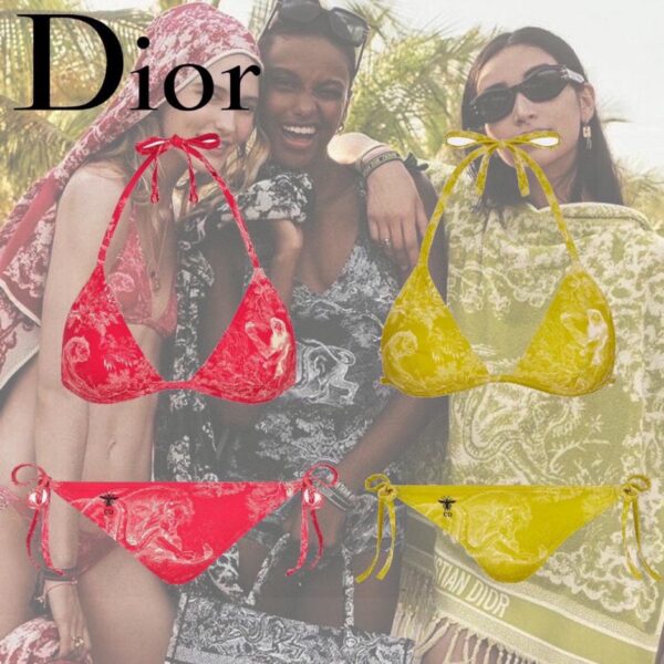 réplica,joyas,joyería,1:1,replica,fake,lujo,barato Nuevo bikini de Dior, traje de baño, camisola con estampado animal, sujetador, ropa interior + braguita, dos conjuntos