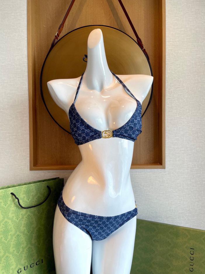réplica,joyas,joyería,1:1,replica,fake,lujo,barato réplica,joyas,joyería,1:1,replica,fake,lujo,barato Gucci nuevo bikini azul (con protectores para el pecho)