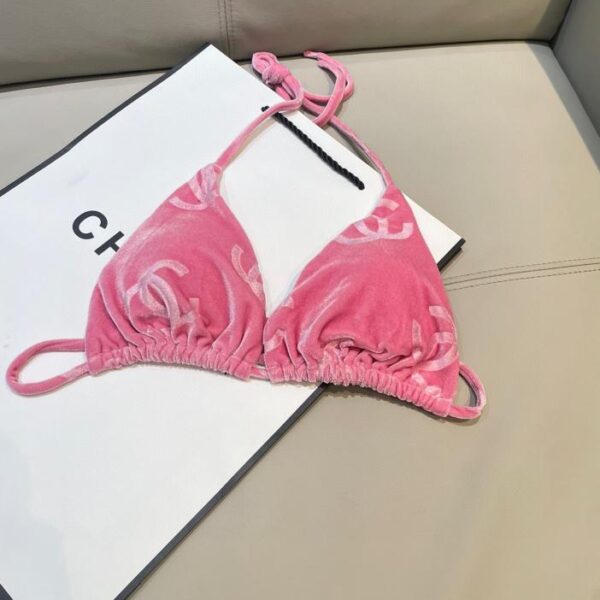 réplica,joyas,joyería,1:1,replica,fake,lujo,barato Nuevo conjunto de tres piezas de terciopelo de Chanel👙