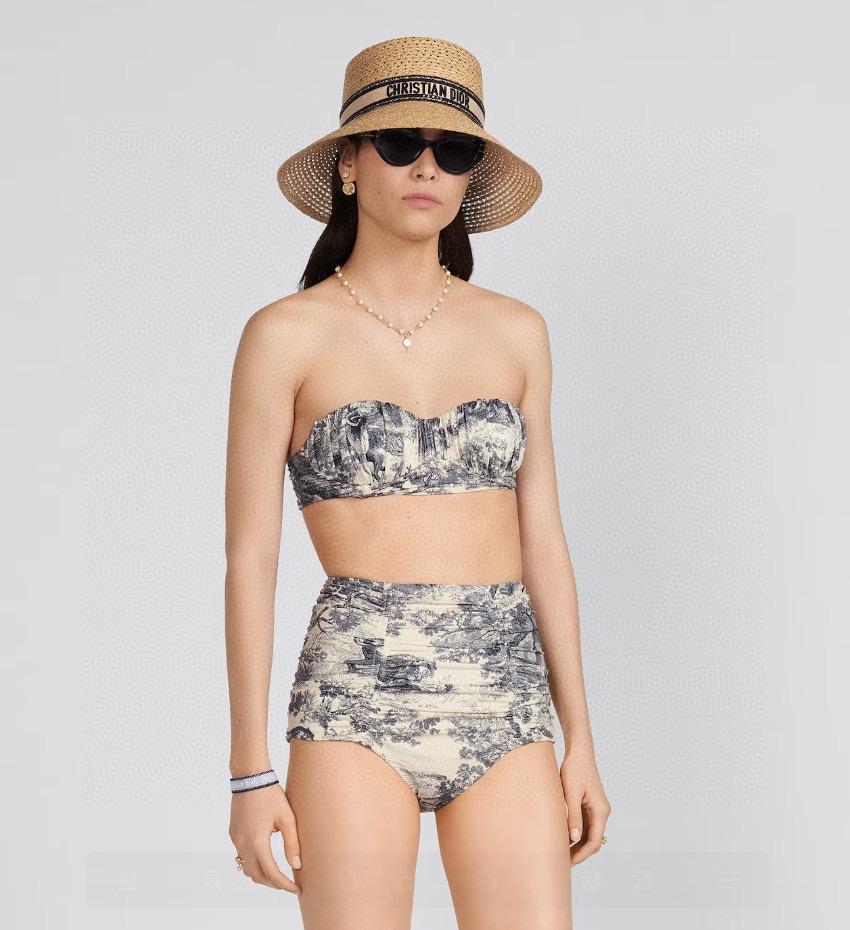 réplica,joyas,joyería,1:1,replica,fake,lujo,barato réplica,joyas,joyería,1:1,replica,fake,lujo,barato Bikini bandeau Dior separado con tirantes extraíbles