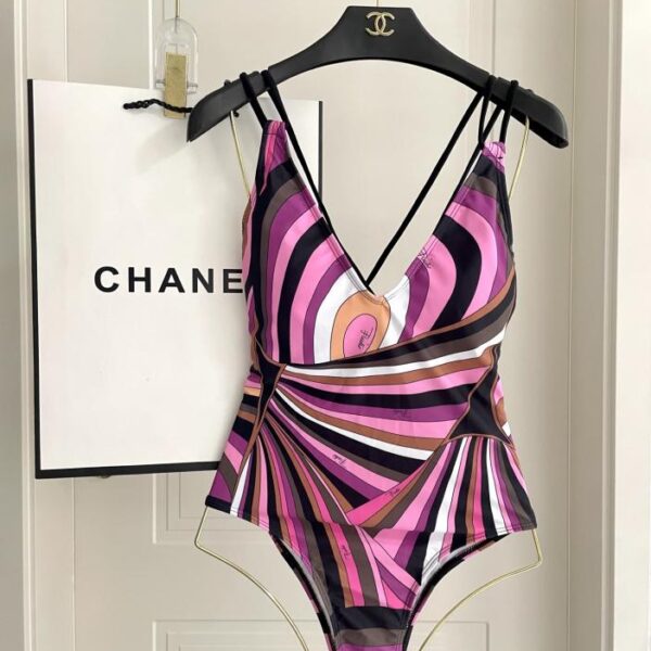 réplica,joyas,joyería,1:1,replica,fake,lujo,barato Marca de moda PUCCI contra nuevo traje de baño de una pieza.