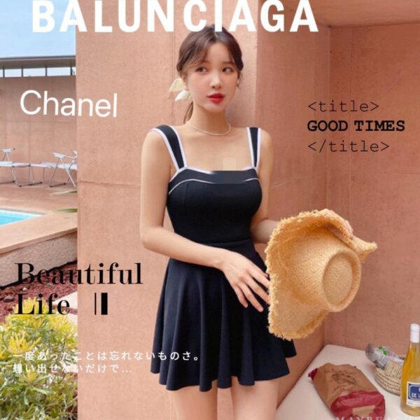 réplica,joyas,joyería,1:1,replica,fake,lujo,barato Bañador de una pieza Chanel, dos formas de llevarlo