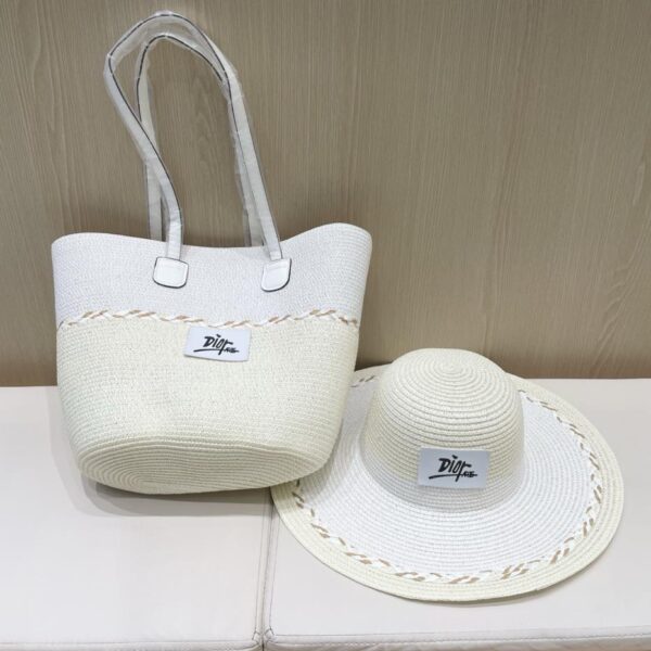 réplica,joyas,joyería,1:1,replica,fake,lujo,barato Bolso tote de paja DIOR