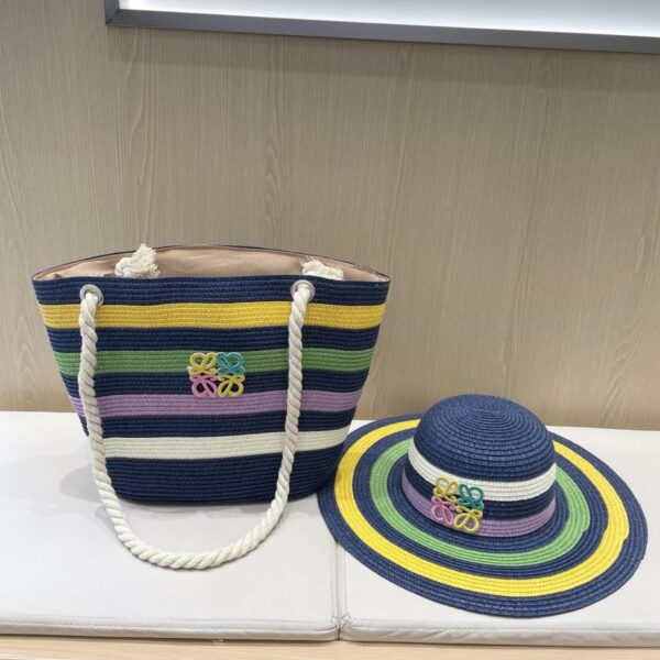 réplica,joyas,joyería,1:1,replica,fake,lujo,barato Bolso LOEWE con sombrero arcoiris de hierba