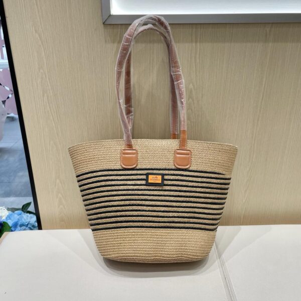 réplica,joyas,joyería,1:1,replica,fake,lujo,barato Hermes nuevo bolso de mujer de paja hecho a mano