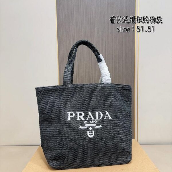 réplica,joyas,joyería,1:1,replica,fake,lujo,barato Prada nuevo bolso de compras tejido cesta de verduras