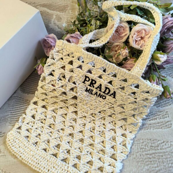 réplica,joyas,joyería,1:1,replica,fake,lujo,barato bolso tote tejido de Prada