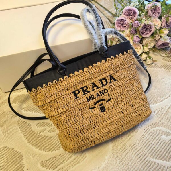 réplica,joyas,joyería,1:1,replica,fake,lujo,barato Prada nuevo bolso de compras tejido cesta de verduras
