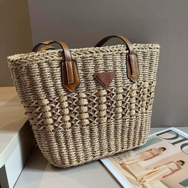 réplica,joyas,joyería,1:1,replica,fake,lujo,barato Sitio web oficial de Prada bolso de paja bolso de rafia tejido a mano