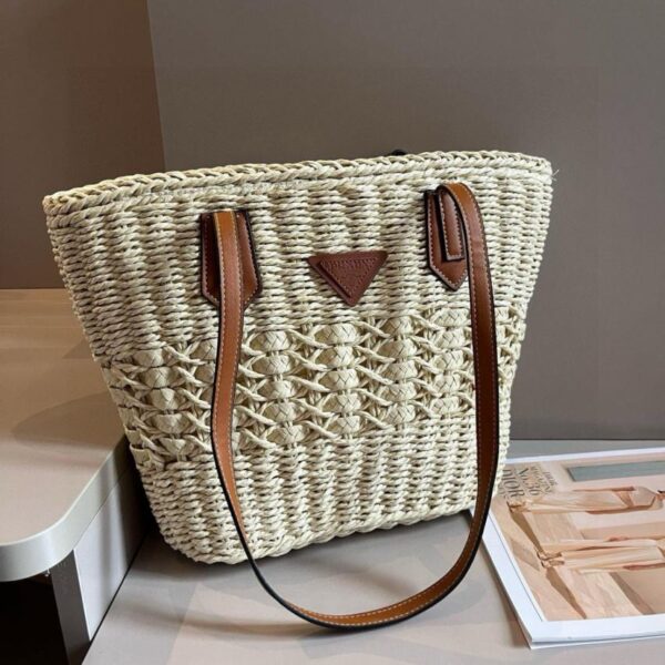 réplica,joyas,joyería,1:1,replica,fake,lujo,barato Sitio web oficial de Prada bolso de paja bolso de rafia tejido a mano