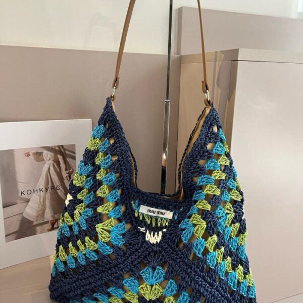 réplica,joyas,joyería,1:1,replica,fake,lujo,barato Bolso de paja Miu Miu