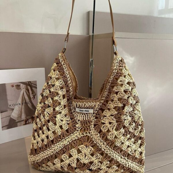 réplica,joyas,joyería,1:1,replica,fake,lujo,barato Bolso de paja Miu Miu