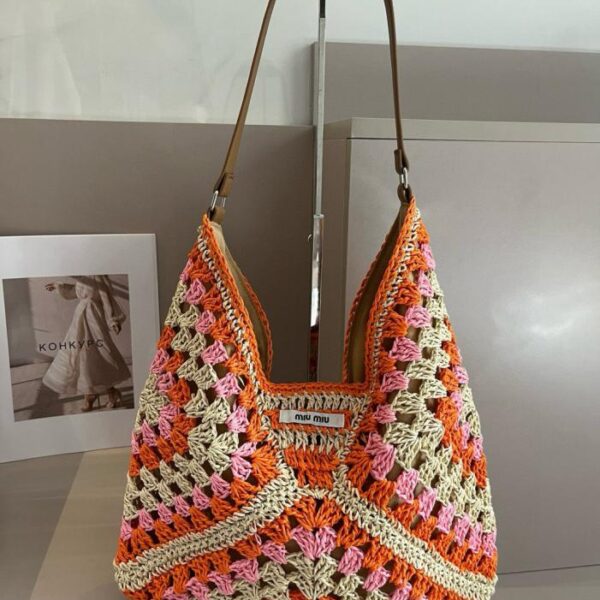 réplica,joyas,joyería,1:1,replica,fake,lujo,barato Bolso de paja Miu Miu