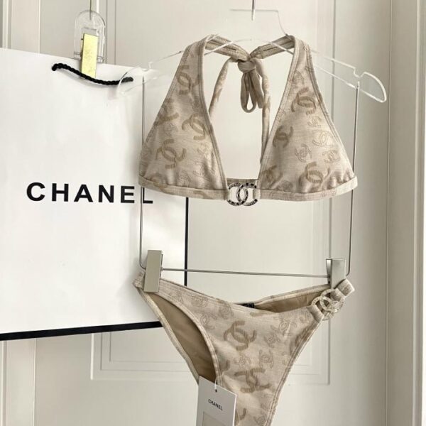 réplica,joyas,joyería,1:1,replica,fake,lujo,barato Chanel nuevo traje de baño dividido en jacquard