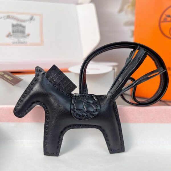 réplica,joyas,joyería,1:1,replica,fake,lujo,barato Colgante y llavero original de bolso HERMES Rodeo pegase de alta calidad hechos con costuras hechas a mano