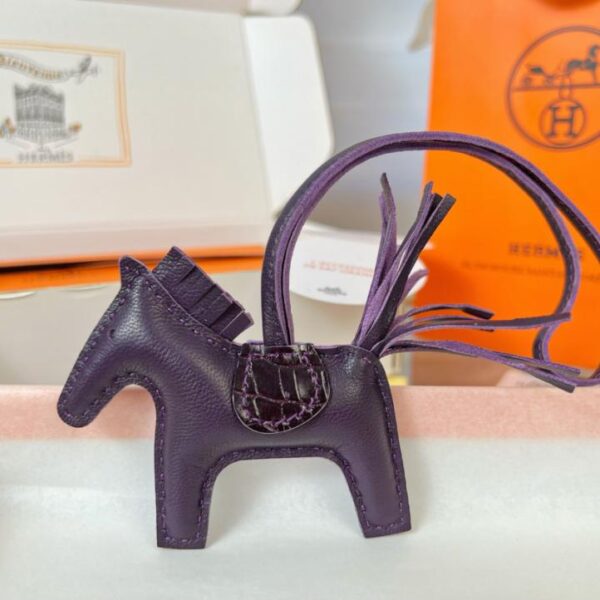 réplica,joyas,joyería,1:1,replica,fake,lujo,barato Colgante y llavero original de bolso HERMES Rodeo pegase de alta calidad hechos con costuras hechas a mano