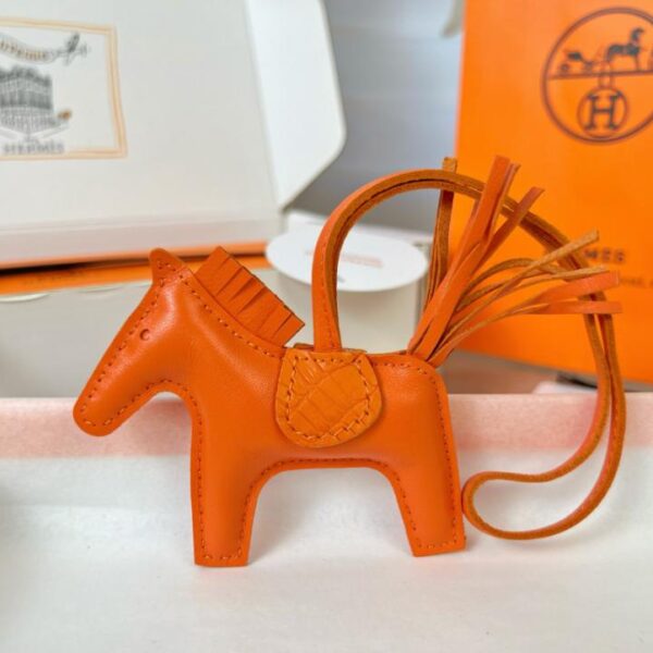 réplica,joyas,joyería,1:1,replica,fake,lujo,barato Colgante y llavero original de bolso HERMES Rodeo pegase de alta calidad hechos con costuras hechas a mano