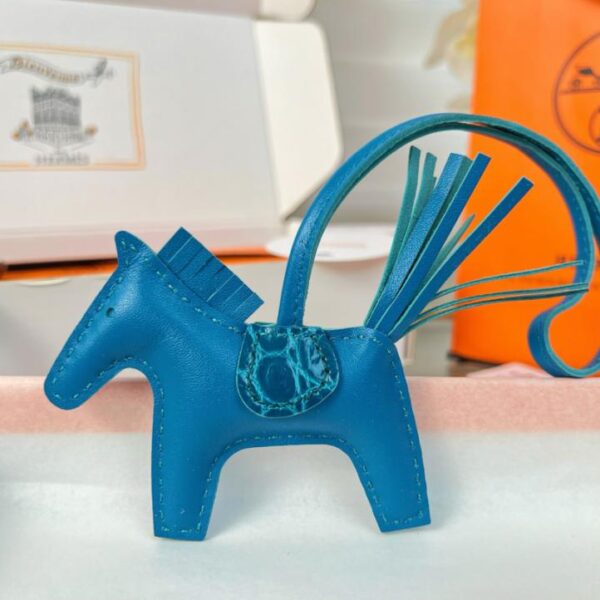 réplica,joyas,joyería,1:1,replica,fake,lujo,barato Colgante y llavero original de bolso HERMES Rodeo pegase de alta calidad hechos con costuras hechas a mano