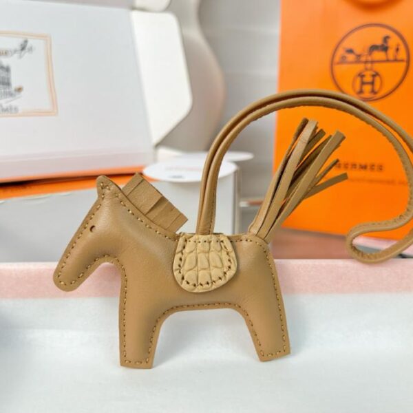 réplica,joyas,joyería,1:1,replica,fake,lujo,barato Colgante y llavero original de bolso HERMES Rodeo pegase de alta calidad hechos con costuras hechas a mano