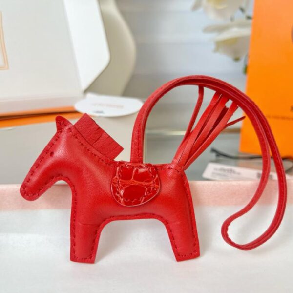 réplica,joyas,joyería,1:1,replica,fake,lujo,barato Colgante y llavero original de bolso HERMES Rodeo pegase de alta calidad hechos con costuras hechas a mano
