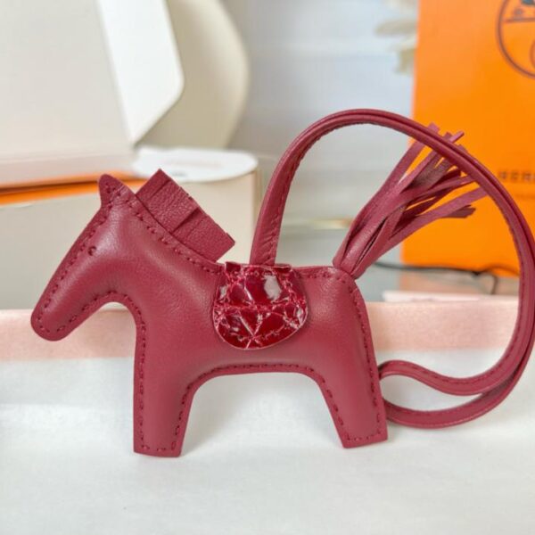 réplica,joyas,joyería,1:1,replica,fake,lujo,barato Colgante y llavero original de bolso HERMES Rodeo pegase de alta calidad hechos con costuras hechas a mano