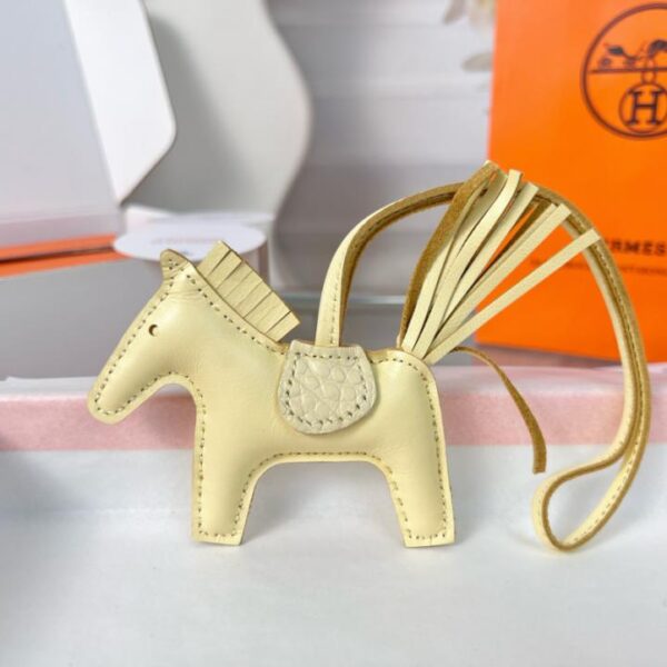réplica,joyas,joyería,1:1,replica,fake,lujo,barato Colgante y llavero original de bolso HERMES Rodeo pegase de alta calidad hechos con costuras hechas a mano