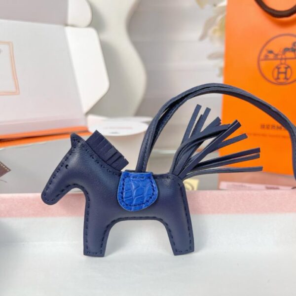 réplica,joyas,joyería,1:1,replica,fake,lujo,barato Colgante y llavero original de bolso HERMES Rodeo pegase de alta calidad hechos con costuras hechas a mano