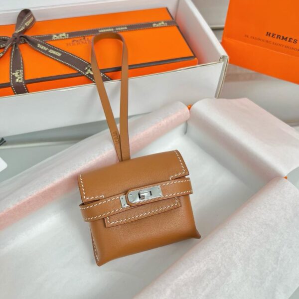 réplica,joyas,joyería,1:1,replica,fake,lujo,barato Colgante para bolso de auriculares HERMES Kelly, producto exquisito original, puramente hecho a mano con costuras