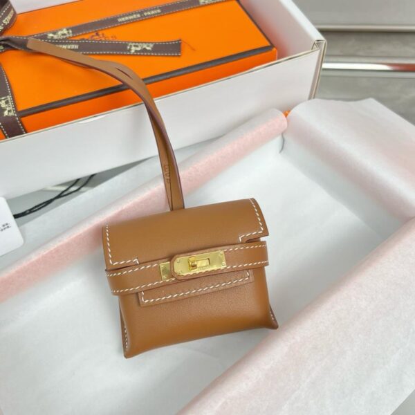 réplica,joyas,joyería,1:1,replica,fake,lujo,barato Colgante para bolso de auriculares HERMES Kelly, producto exquisito original, puramente hecho a mano con costuras