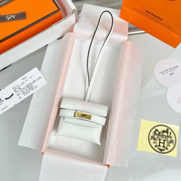 réplica,joyas,joyería,1:1,replica,fake,lujo,barato Colgante para bolso de auriculares HERMES Kelly, producto exquisito original, puramente hecho a mano con costuras