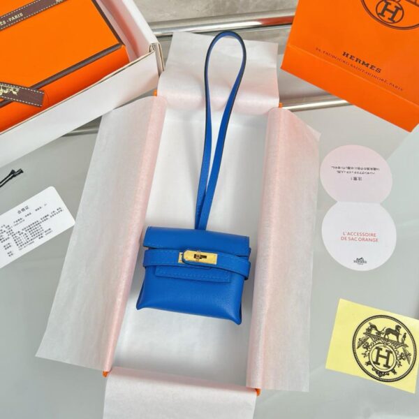 réplica,joyas,joyería,1:1,replica,fake,lujo,barato Colgante para bolso de auriculares HERMES Kelly, producto exquisito original, puramente hecho a mano con costuras