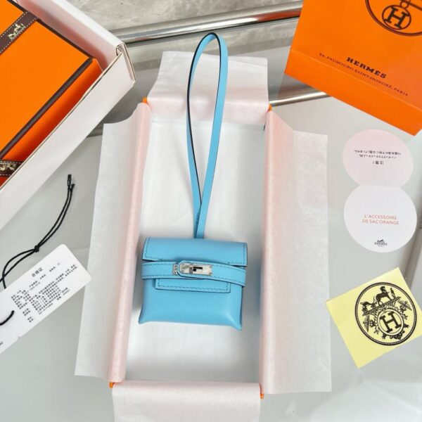 réplica,joyas,joyería,1:1,replica,fake,lujo,barato Colgante para bolso de auriculares HERMES Kelly, producto exquisito original, puramente hecho a mano con costuras