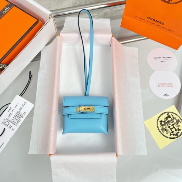 réplica,joyas,joyería,1:1,replica,fake,lujo,barato Colgante para bolso de auriculares HERMES Kelly, producto exquisito original, puramente hecho a mano con costuras