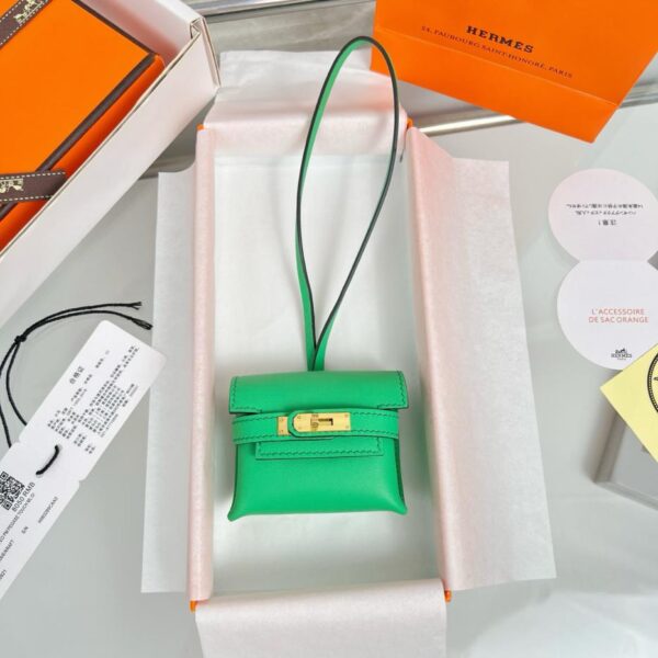 réplica,joyas,joyería,1:1,replica,fake,lujo,barato Colgante para bolso de auriculares HERMES Kelly, producto exquisito original, puramente hecho a mano con costuras