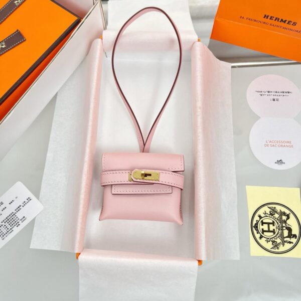 réplica,joyas,joyería,1:1,replica,fake,lujo,barato Colgante para bolso de auriculares HERMES Kelly, producto exquisito original, puramente hecho a mano con costuras