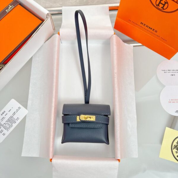 réplica,joyas,joyería,1:1,replica,fake,lujo,barato Colgante para bolso de auriculares HERMES Kelly, producto exquisito original, puramente hecho a mano con costuras