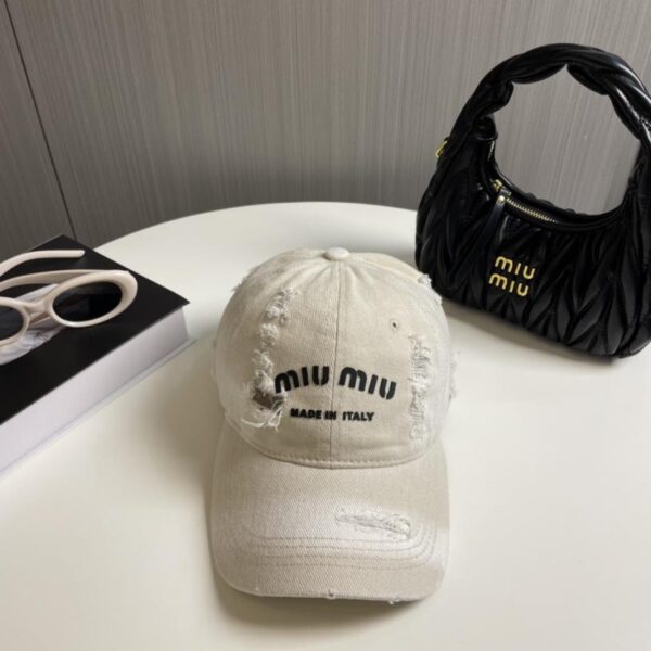 réplica,joyas,joyería,1:1,replica,fake,lujo,barato Miu Miu nueva gorra de béisbol lisa