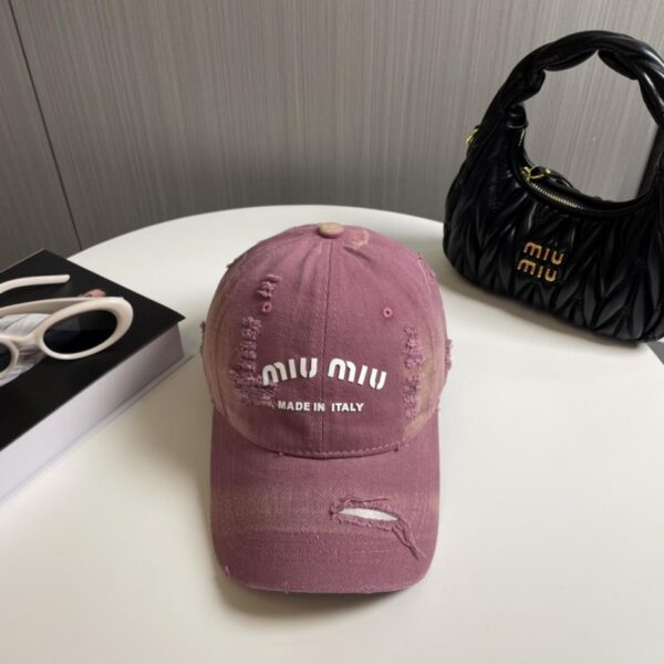 réplica,joyas,joyería,1:1,replica,fake,lujo,barato Miu Miu nueva gorra de béisbol lisa