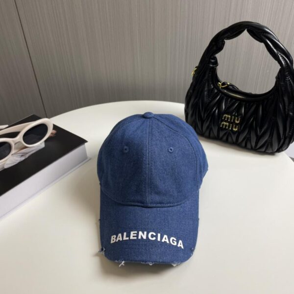 réplica,joyas,joyería,1:1,replica,fake,lujo,barato Balenciaga nueva gorra de béisbol de mezclilla desgastada lavada