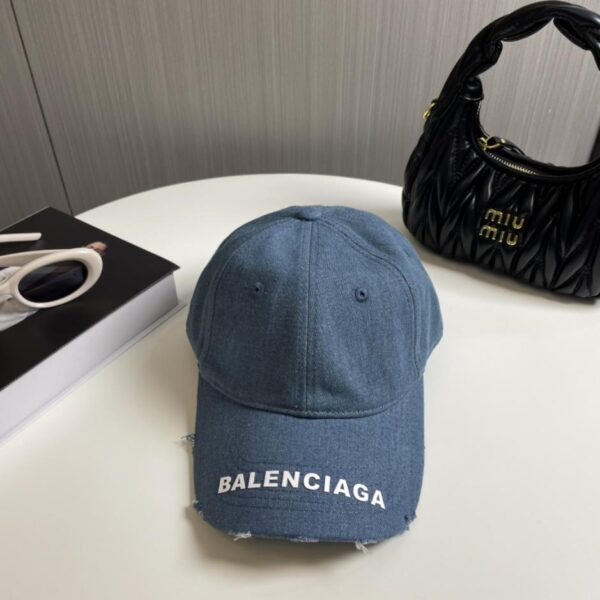 réplica,joyas,joyería,1:1,replica,fake,lujo,barato Balenciaga nueva gorra de béisbol de mezclilla desgastada lavada