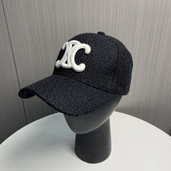 réplica,joyas,joyería,1:1,replica,fake,lujo,barato Gorra de béisbol de tweed de nuevo estilo CELINE