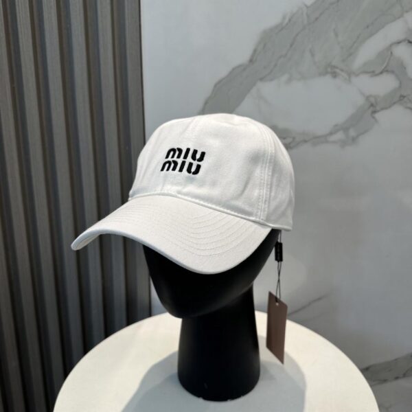 réplica,joyas,joyería,1:1,replica,fake,lujo,barato Miu Miu nueva gorra de béisbol original de tela lavada de algodón puro