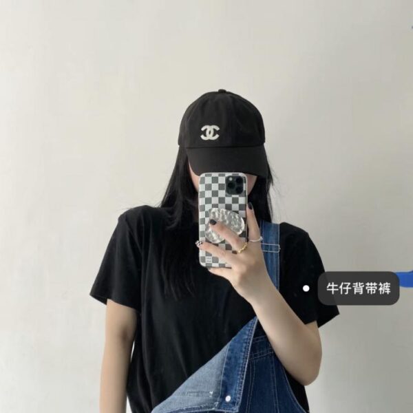 réplica,joyas,joyería,1:1,replica,fake,lujo,barato Logotipo de gorra de béisbol CHANEL versión alta clásico y simple.