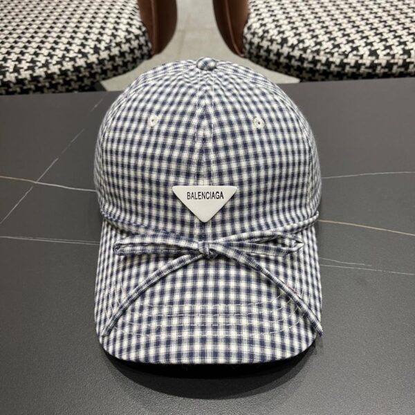 réplica,joyas,joyería,1:1,replica,fake,lujo,barato BALENCIAGA gorra de béisbol a cuadros coreana para mujer primavera y verano nuevo estilo