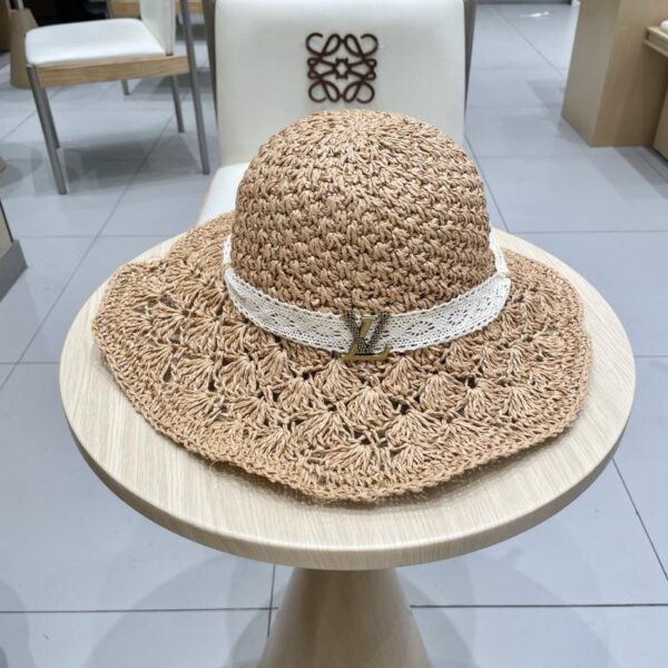 réplica,joyas,joyería,1:1,replica,fake,lujo,barato Gorra de béisbol LouisVuitton, sombrero de paja tejido estilo vacacional